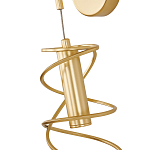 Бра светодиодное из металла со спиральным декоративным элементом золотое Metal Spiral варинант исполнения - 2 | Loft Concept в Ижевске