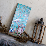 Постер на холсте в стиле шинуазри с изображением сада Chinoiserie Gazebo in the Imperial Garden Poster варинант исполнения - 2 | Loft Concept в Ижевске