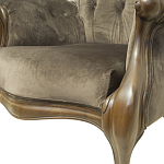 Кресло с мягкой обивкой из коричневого велюра на 4-х деревянных ножках Evelyn Classical Armchair варинант исполнения - 5 | Loft Concept в Ижевске