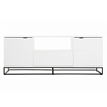 ТВ-тумба белая с  2-мя дверцами и ящиком Strict Lines варинант исполнения - 2 | Loft Concept в Ижевске