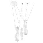 Подвесной светильник белого цвета с 3-мя изогнутыми плафонами Flow Loop варинант исполнения - 4 | Loft Concept в Ижевске