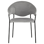 Серый стул с обивкой из искусственной замши Alexis варинант исполнения - 2 | Loft Concept в Ижевске