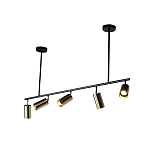 Люстра линейная с 5-ю цилиндрическими плафонами цвета латунь TRIBES CHANDELIER варинант исполнения - 2 | Loft Concept в Ижевске