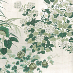 Обои ручная роспись Uki Hana Original Colourway on 12 Carat White Gold gilded paper варинант исполнения - 2 | Loft Concept в Ижевске