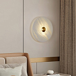 Бра в форме диска из натурального камня с декоративным центральным элеменом Cryptocrystalline Stone варинант исполнения - 3 | Loft Concept в Ижевске