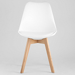 Стул с основой из пластика и мягким сиденьем Arvika White варинант исполнения - 2 | Loft Concept в Ижевске