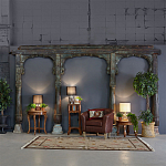 Старинная индийская резная арка из тика Antique Indian Carved Arch варинант исполнения - 3 | Loft Concept в Ижевске