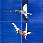 Плитка с узором Аист варинант исполнения - 1 | Loft Concept в Ижевске