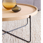 Журнальный стол с круглой деревянной столешницей Urban Style Space варинант исполнения - 3 | Loft Concept в Ижевске