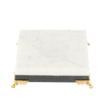 Подставка под шар квадратная из натуральных камней Змеевик Мрамор на ножках Natural Stone Sphere Stands варинант исполнения - 1 | Loft Concept в Ижевске