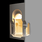 Встраиваемый в стену гипсовый светильник под покраску с арками и рельефными колоннами Antiquity Athena варинант исполнения - 1 | Loft Concept в Ижевске