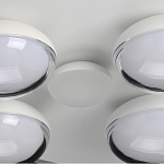 Потолочный светильник овальной формы белого цвета с 7-ю лампами Lunar Pebbles варинант исполнения - 11 | Loft Concept в Ижевске