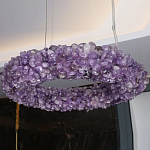 Люстра кргулая из фиолетового хрустального камня Purple Diamond варинант исполнения - 3 | Loft Concept в Ижевске