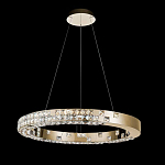 Люстра золотая в форме кольца с мозаичным хрустальным оформлением Sparks of Crystal варинант исполнения - 3 | Loft Concept в Ижевске