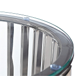 Столик журнальный с круглой прозрачной стеклянной столешницей Voluptuous варинант исполнения - 1 | Loft Concept в Ижевске