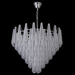 Люстра с подвесками из рифленного стекла в форме капель Textured Glass Chandelier варинант исполнения - 8 | Loft Concept в Ижевске