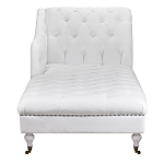 Кушетка белая с мягкой обивкой из велюра Michael Couch варинант исполнения - 4 | Loft Concept в Ижевске