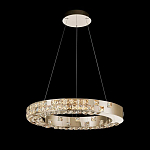 Люстра золотая в форме кольца с мозаичным хрустальным оформлением Sparks of Crystal варинант исполнения - 1 | Loft Concept в Ижевске