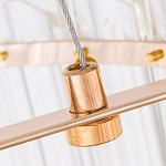 Люстра подвесная круглая с прозрачными хрустальными трубками и золотистым каркасом Диаметр 44 см Hexagon Tube Light варинант исполнения - 4 | Loft Concept в Ижевске