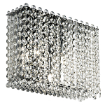 Бра с хрустальными подвесками хром Crystal Art Chrome Rectangular Wall Lamp варинант исполнения - 1 | Loft Concept в Ижевске