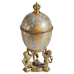 Шкатулка на величественных львах из фарфора с бронзовыми элементами Eden Garden варинант исполнения - 1 | Loft Concept в Ижевске