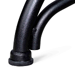 Обеденный стол с прямоугольной столешницей из стекла на черных металлических ножках White Marble варинант исполнения - 6 | Loft Concept в Ижевске