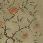 Обои ручная роспись Gustavian Tree of Life Special Colourway on brown Williamsburg варинант исполнения - 1 | Loft Concept в Ижевске