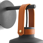 Черное матовое бра с декором под кожу Chestery варинант исполнения - 3 | Loft Concept в Ижевске