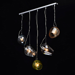 Люстра линейная с 5-ю разноцветными стеклянными плафонами Kaleido варинант исполнения - 3 | Loft Concept в Ижевске