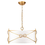 Люстра в форме цилиндра с белым тканевым абажуром Simple Knot варинант исполнения - 1 | Loft Concept в Ижевске