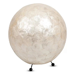 Настольная лампа из перламутра на металлическом каркасе Indonesian Egg варинант исполнения - 1 | Loft Concept в Ижевске