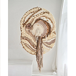 Овальный Современный Гобелен Абстракция в бежевых тонах Shallow варинант исполнения - 4 | Loft Concept в Ижевске