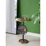 Столик приставной с абстрактным основанием и акцентом в виде золотистого диска Heavenly Space варинант исполнения - 6 | Loft Concept в Ижевске