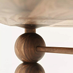 Обеденный стол деревянный с круглыми декоративными элементами на ножках Koko варинант исполнения - 3 | Loft Concept в Ижевске