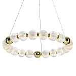 Люстра подвесная кольцевая с прозрачными рифлеными шарообразными плафонами Crystal Globule варинант исполнения - 1 | Loft Concept в Ижевске