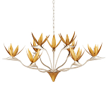 Люстра с плафонами в виде цветов Golden Bird of Paradise варинант исполнения - 4 | Loft Concept в Ижевске