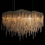 Люстра подвесная с металлическими цепочками и изогнутыми металлическими дугами 72 см Atlantis Chain варинант исполнения - 6 | Loft Concept в Ижевске