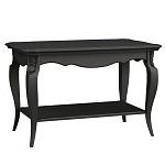 Стол журнальный черный из массива бука с полкой в стиле прованс Black Provence варинант исполнения - 1 | Loft Concept в Ижевске