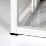 Пуф квадратный фиолетовый велюр на белом металлическом основании Celeste Purple варинант исполнения - 4 | Loft Concept в Ижевске