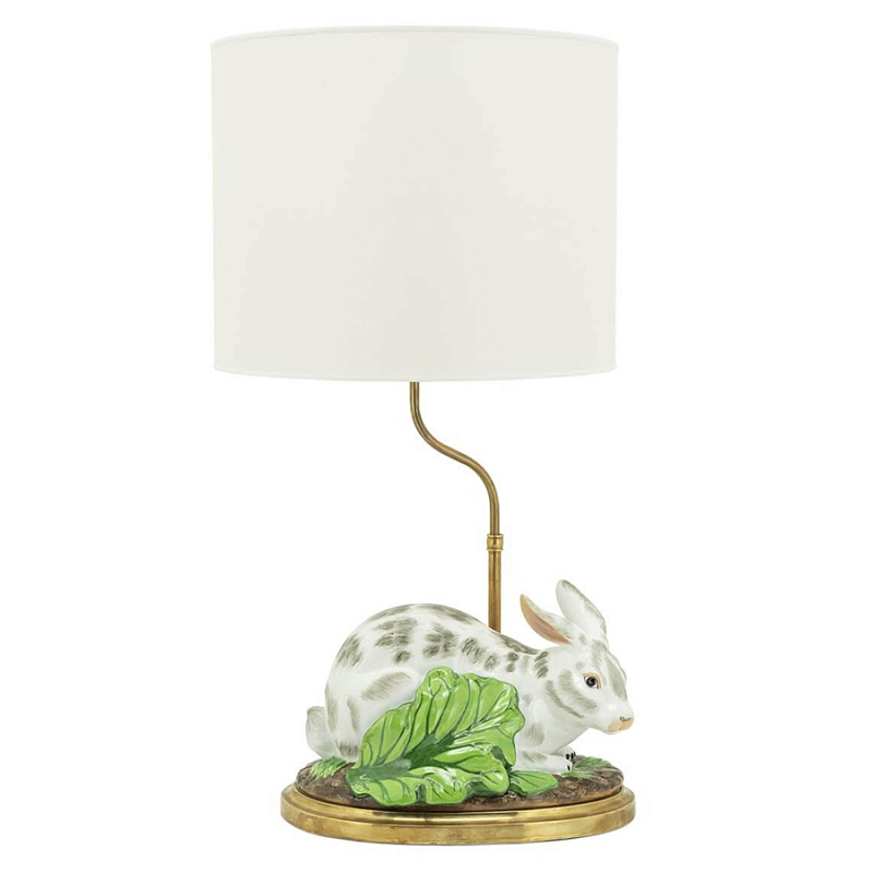 Настольная лампа ABHIKA LAMPTABLE RABBIT Зеленый Золотой Белый в Ижевске | Loft Concept 