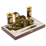 Настольный письменный набор из нефрита с ножом для бумаг в подарочной коробке Maecenas варинант исполнения - 3 | Loft Concept в Ижевске