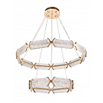 Люстра с 2-мя кольцами с текстурным природным рисунком IceFlame варинант исполнения - 1 | Loft Concept в Ижевске