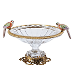 Чаша стеклянная с фигурками разноцветных попугаев на ободке 41 Eden Garden варинант исполнения - 1 | Loft Concept в Ижевске