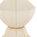 Настольная лампа с фактурным конусовидным абажуром и кожаным каркасом Malifis варинант исполнения - 1 | Loft Concept в Ижевске