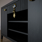 Комод-буфет Elsa Dreams Black с открытыми полками   варинант исполнения - 7 | Loft Concept в Ижевске