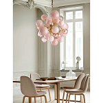 Люстра розовые шары на золотом каркасе Pink Light Bubbles варинант исполнения - 5 | Loft Concept в Ижевске
