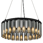 Люстра со стеклянными цилиндрическими плафонами Luminous Cylinders Smoky Round варинант исполнения - 1 | Loft Concept в Ижевске