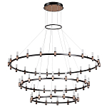 Люстра подвесная с тремя круглыми ярусами и цилиндрическими плафонами Arnaut Light варинант исполнения - 2 | Loft Concept в Ижевске