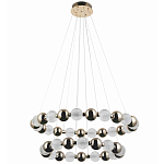 Светодиодная двухъярусная кольцевая люстра Crystal Globule Chandelier Gold варинант исполнения - 2 | Loft Concept в Ижевске