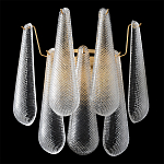 Бра с подвесками из рифленного стекла в форме капель Textured Glass варинант исполнения - 3 | Loft Concept в Ижевске